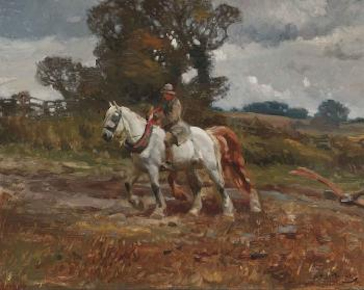 Returning home before the storm by Alfred James Munnings