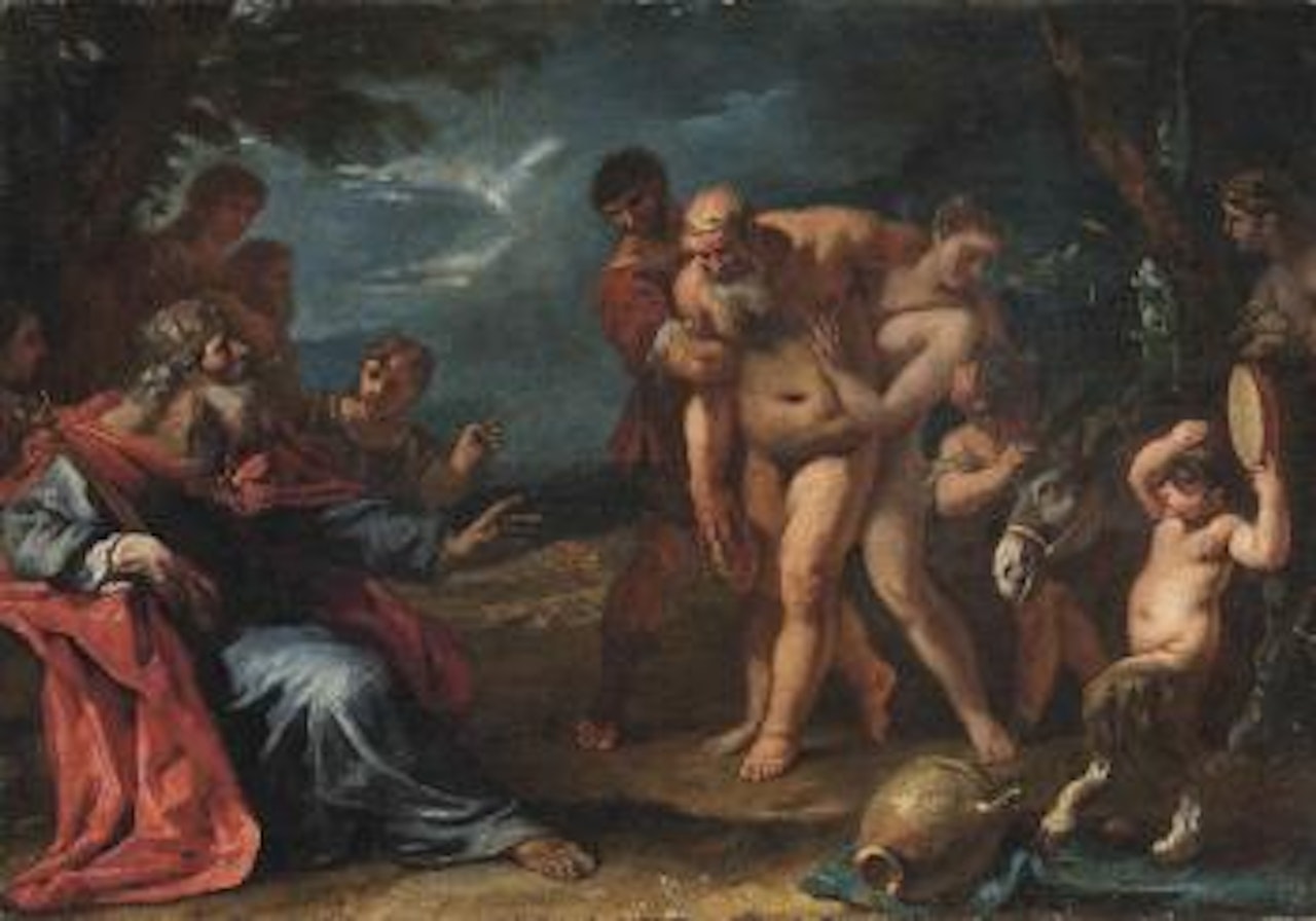 The drunken Silenus brought before King Midas: a modello by Sebastiano Ricci