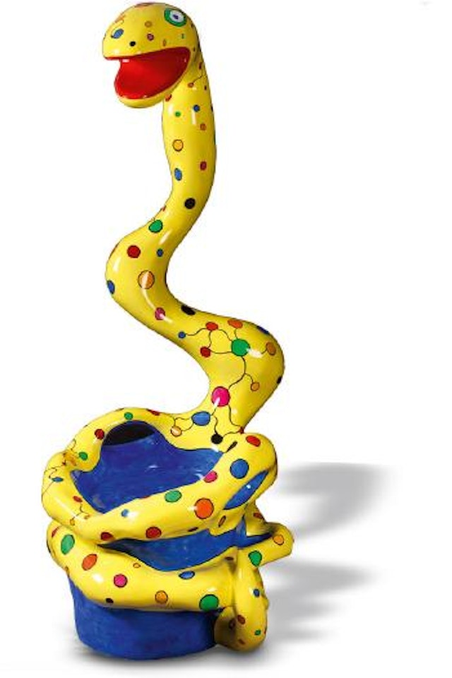 Pouf serpent, jaune by Niki de Saint Phalle