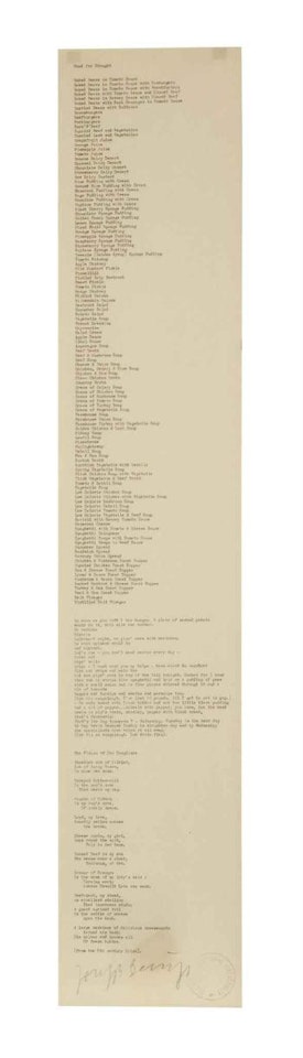 Food for Thought by Joseph Beuys