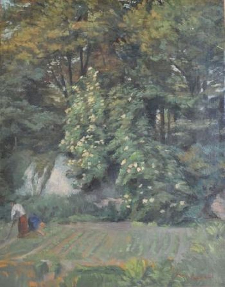 Potager sous les arbres by Emile Bernard
