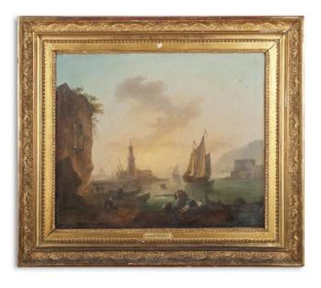 Scène de port by Claude Joseph Vernet