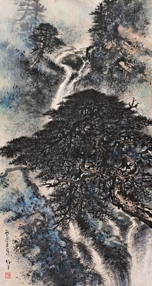 Mountains and running water by Li Xiongcai