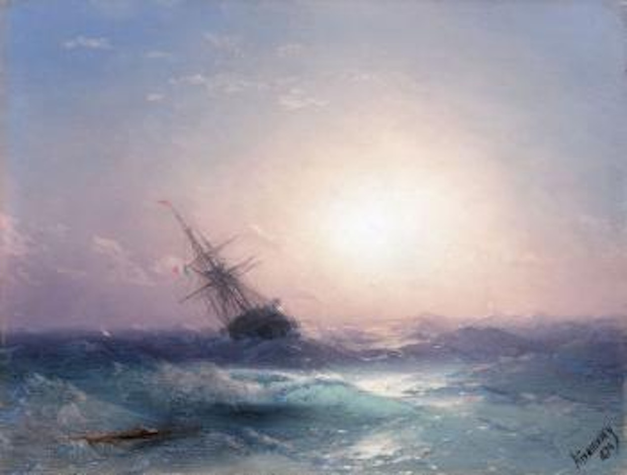 Voilier au soleil couchant by Ivan Konstantinovich Aivazovsky