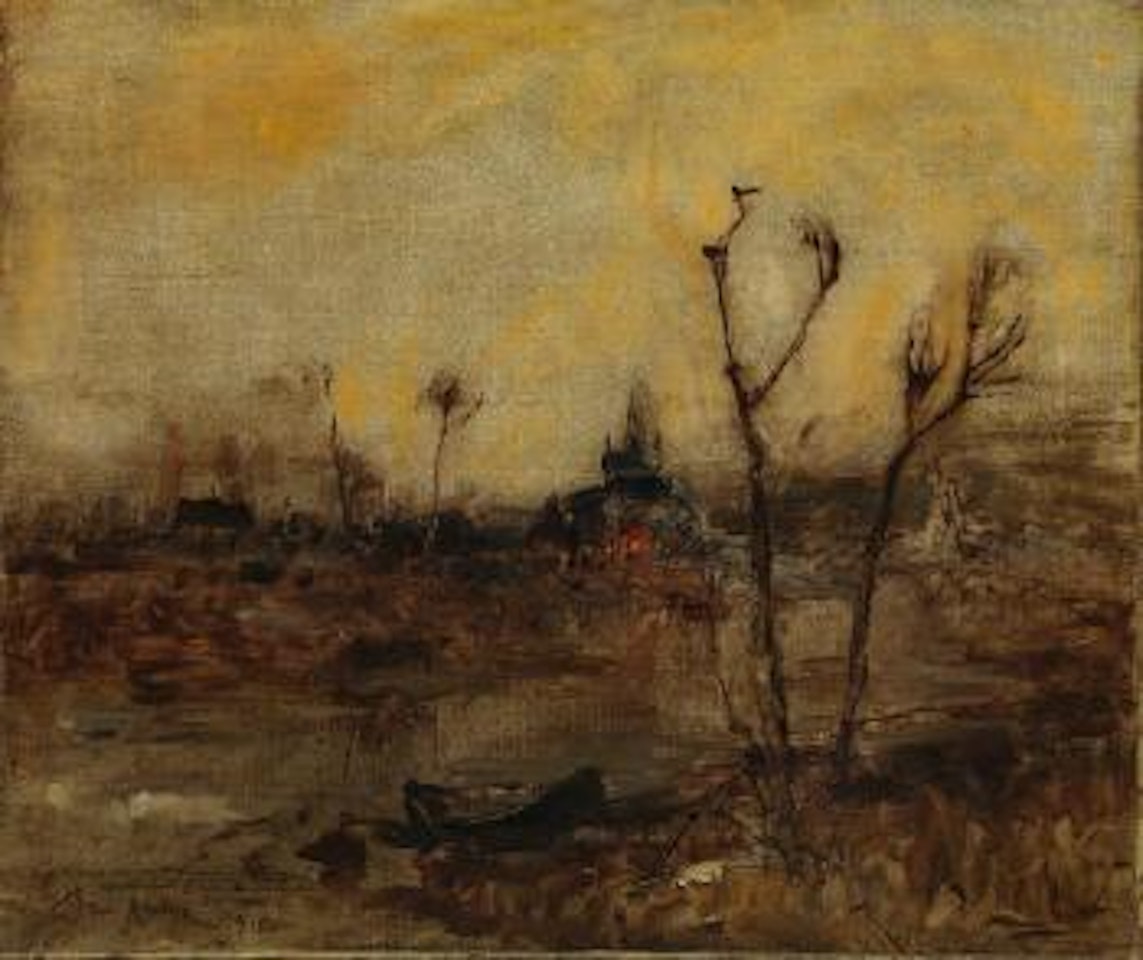 Abendstimmung am Fluss by Yuli Yulievich Klever the Younger