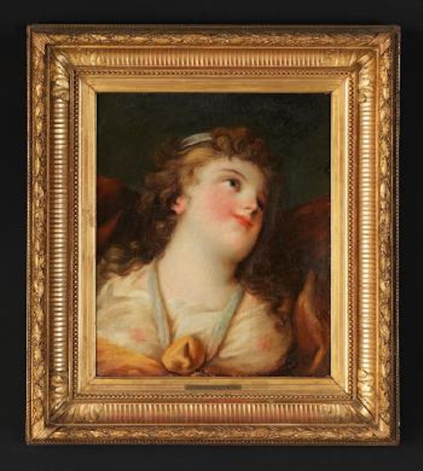 Brustbild eines Mädchens mit weisser Bluse by Jean Frédéric Schall