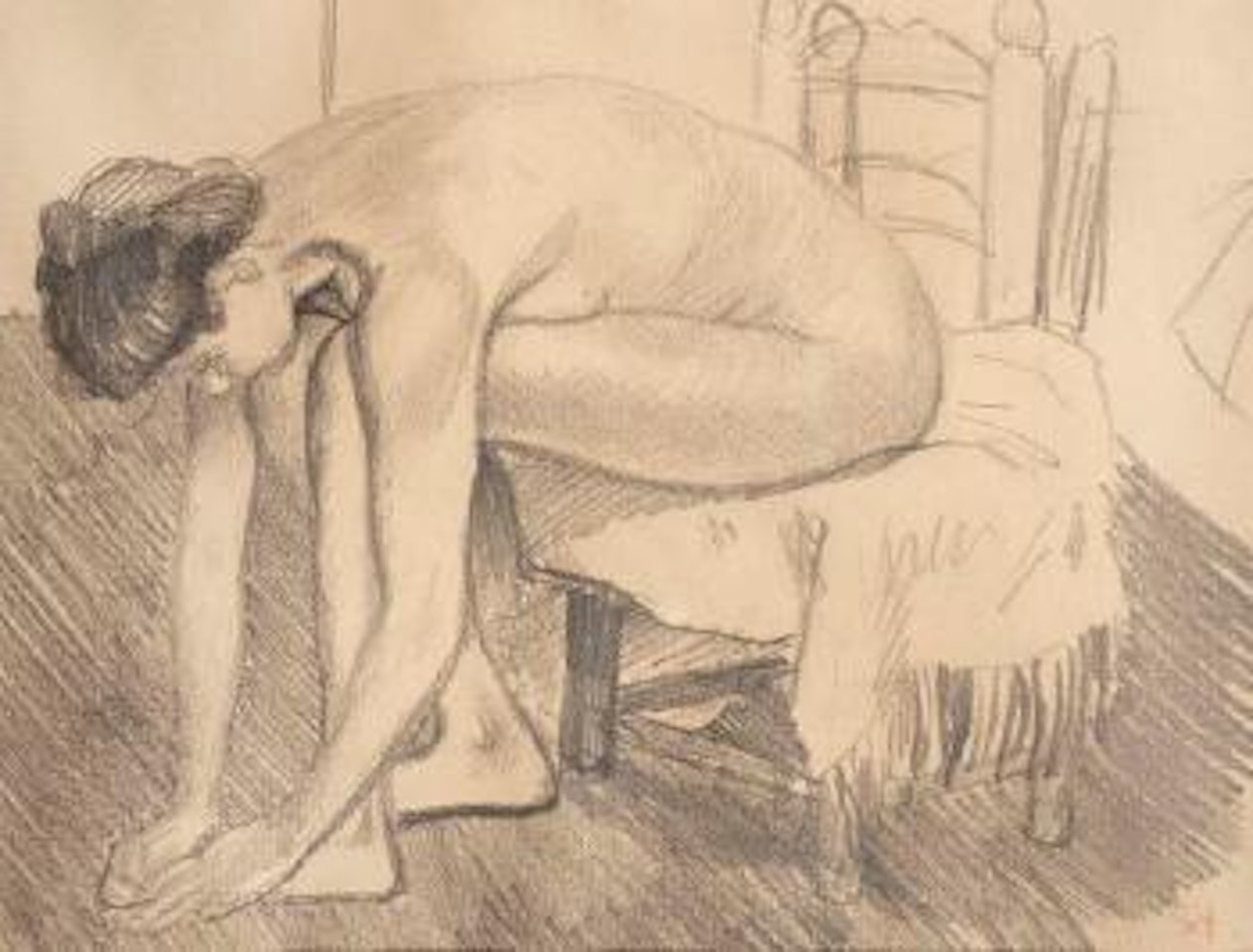Nu à sa toilette by Théophile Alexandre Steinlen