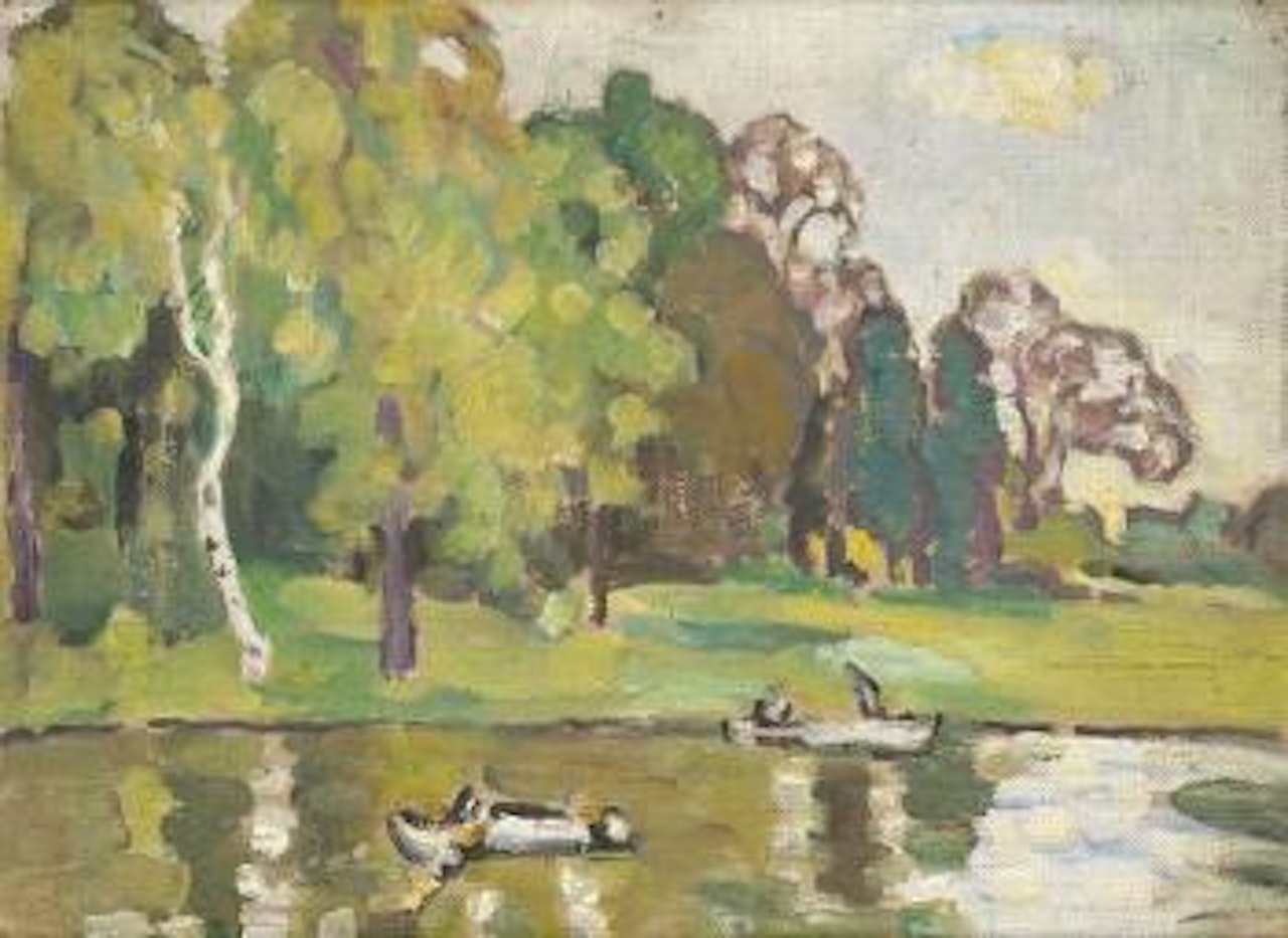Barque sur le lac du Bois de Boulogne by Louis Valtat