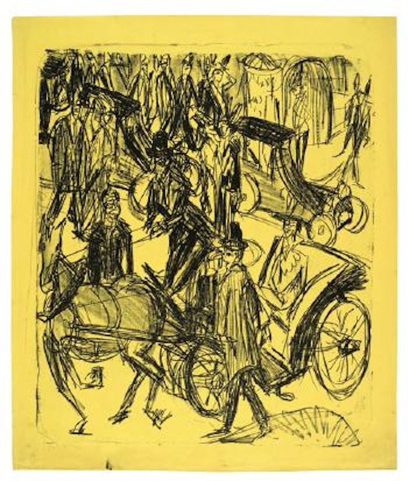 Leipziger Strasse, Kreuzung by Ernst Ludwig Kirchner