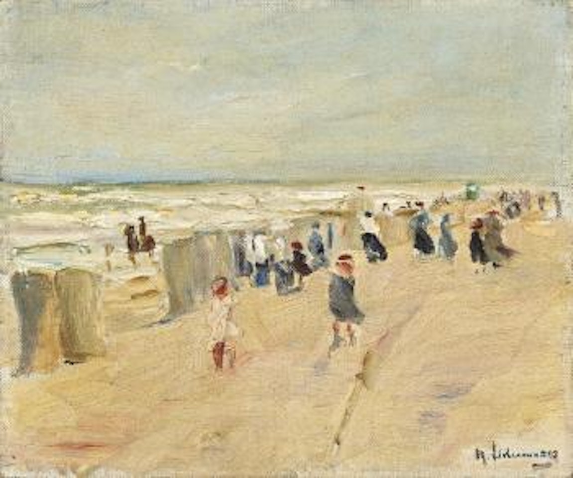 Strand In Nordwijk Bei Sturm (Beach At Nordwijk In Stormy Weather) by Max Liebermann