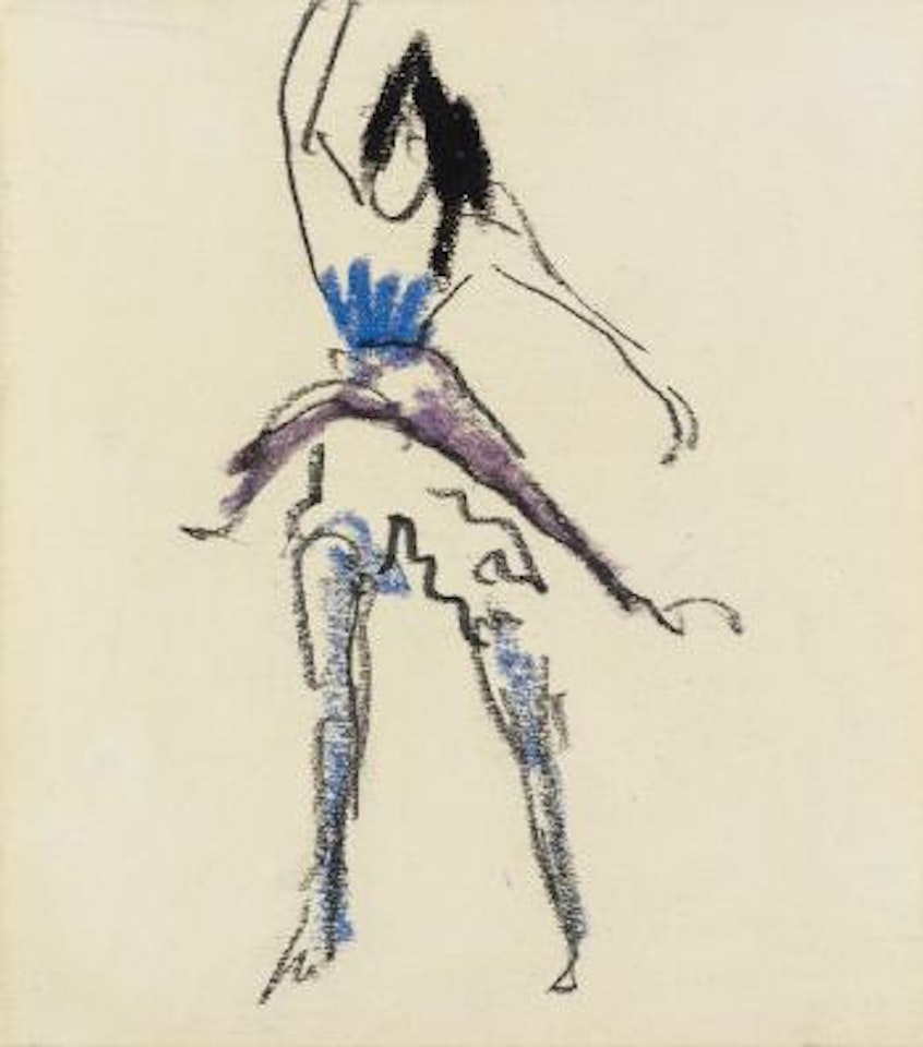 Tanzende Mit Erhobenem Rock (Dancing Woman With Raised Skirt) by Erich Heckel