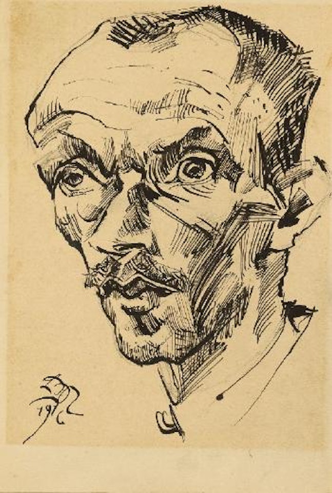 Bildnis Eines Mannes (Portrait Of a Man) by Ludwig Meidner