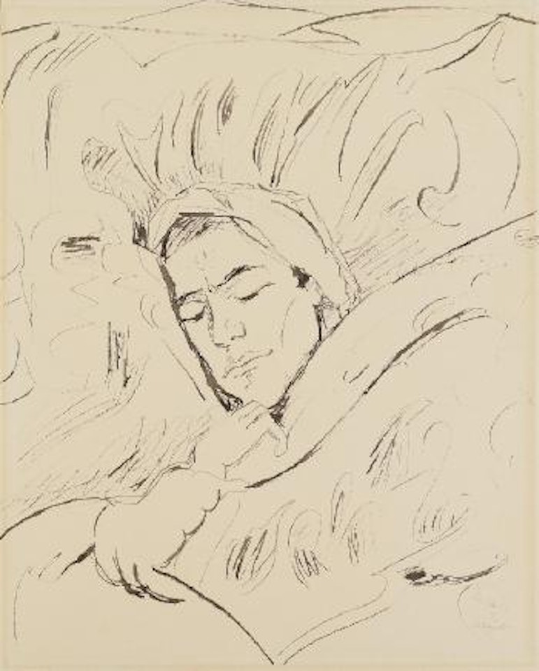 Schlafende (Sleeping Woman) by Erich Heckel