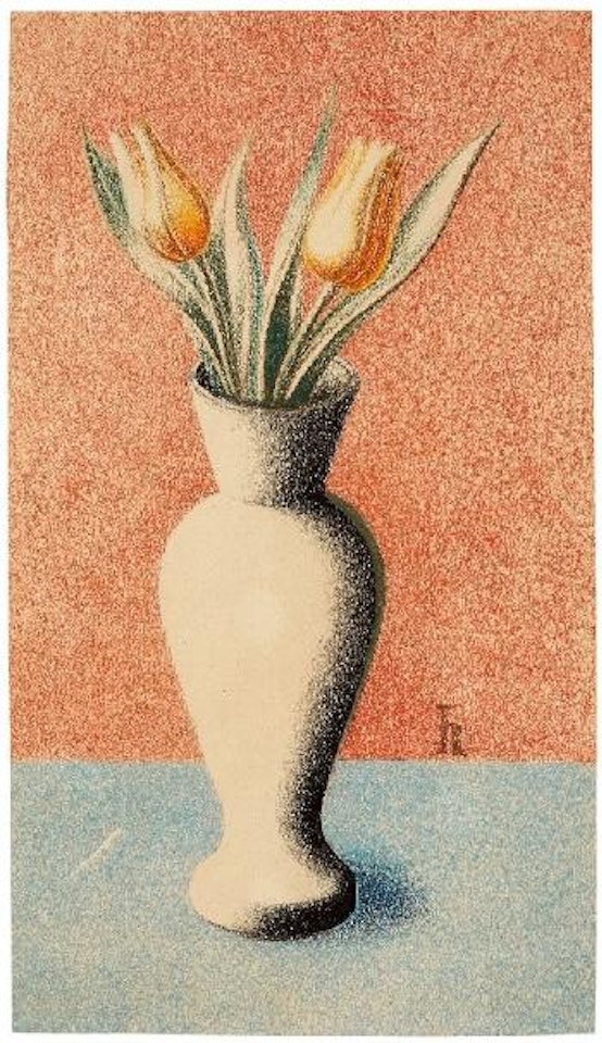 Vase Mit Tulpen (Vase With Tulips) by Heinrich Hoerle