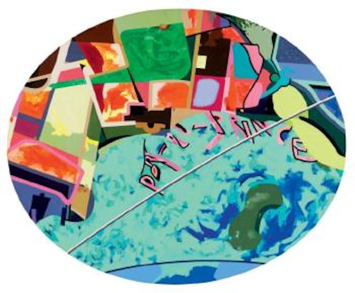 Port au Prince la rose (effets de peinture) by Hervé Telemaque