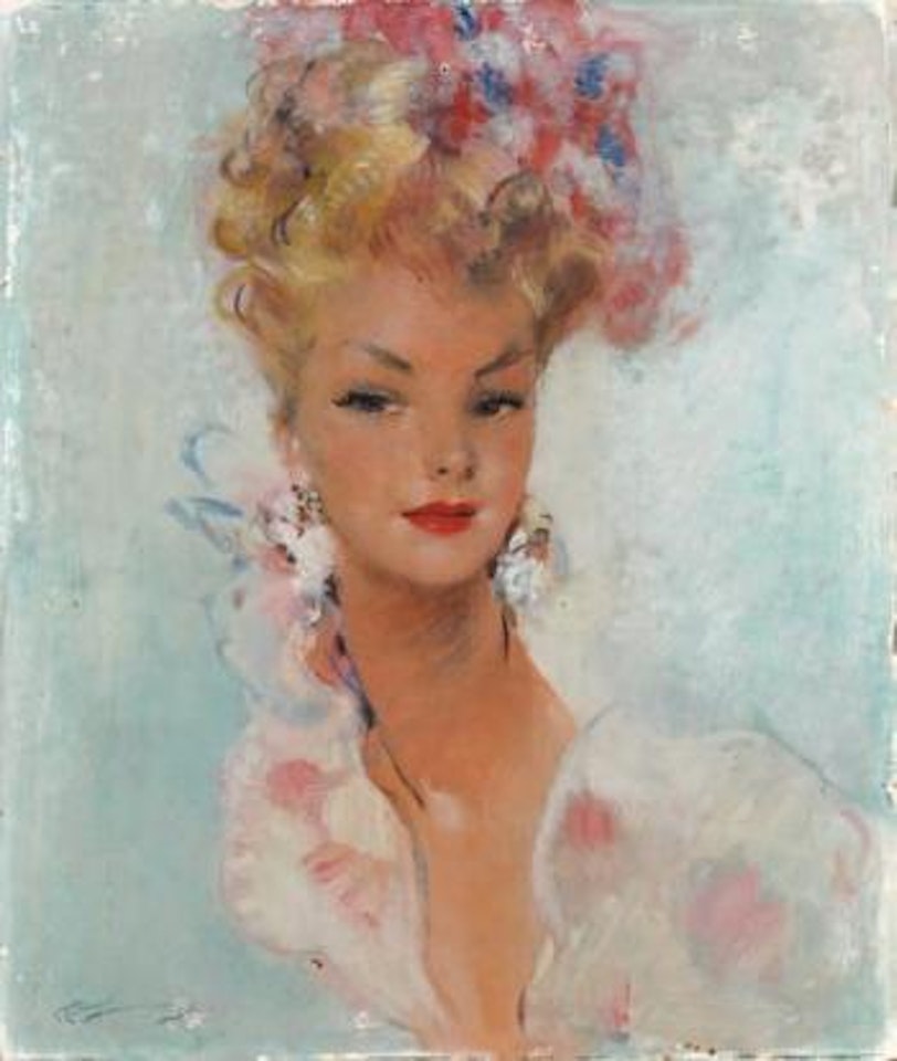 Jeune femme au chapeau by Jean Gabriel Domergue