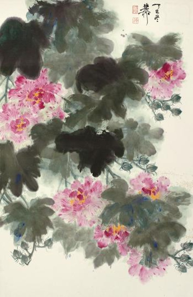 Hibiscus by Xie Zhiliu