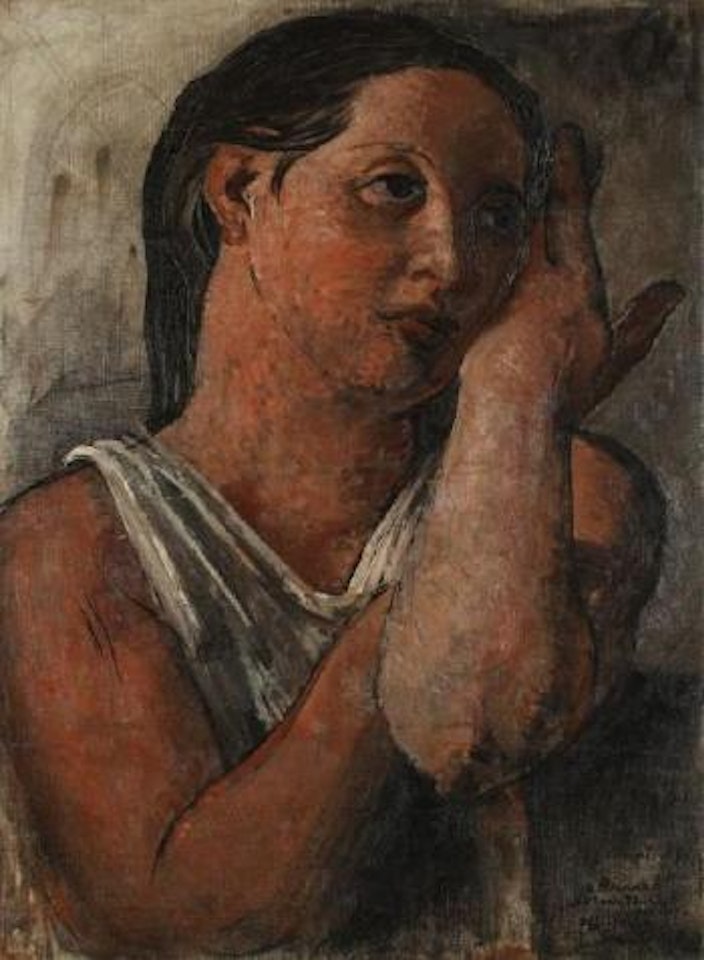 Femme se coiffant by Jean Souverbie