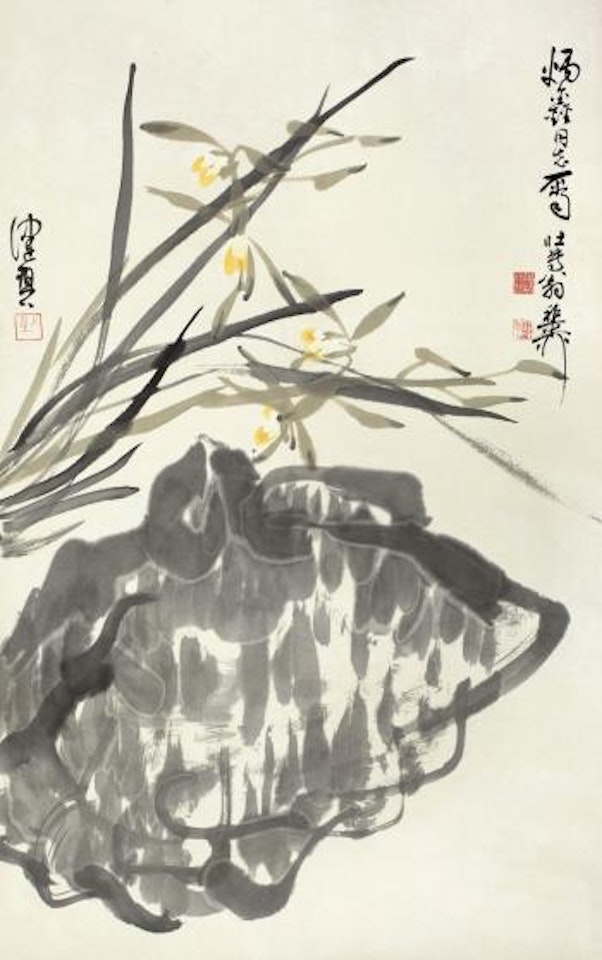 Orchid And Rock by Chen Peiqiu by Xie Zhiliu