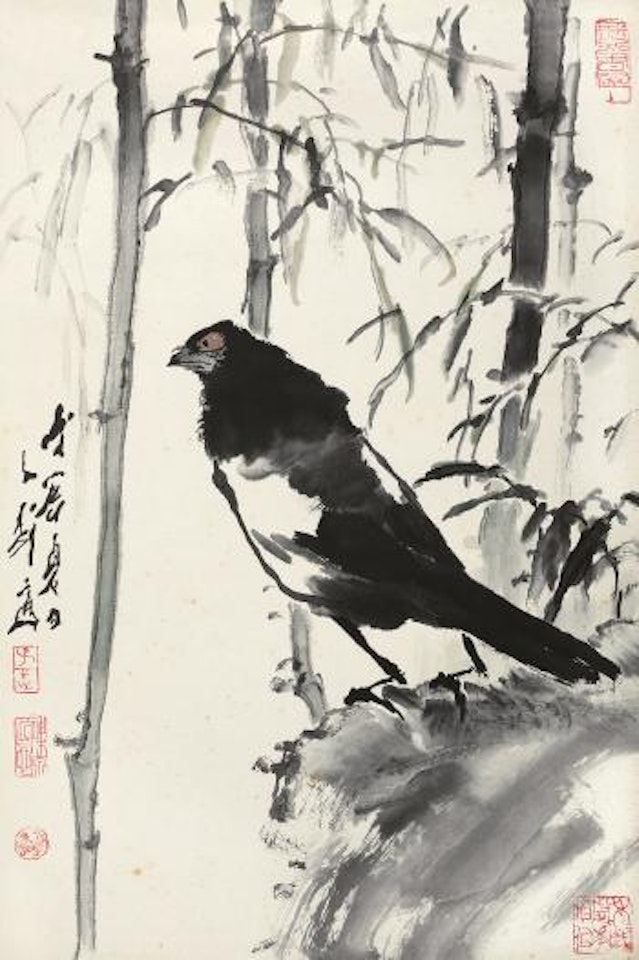 Magpie And Bamboo by Wang Ziwu