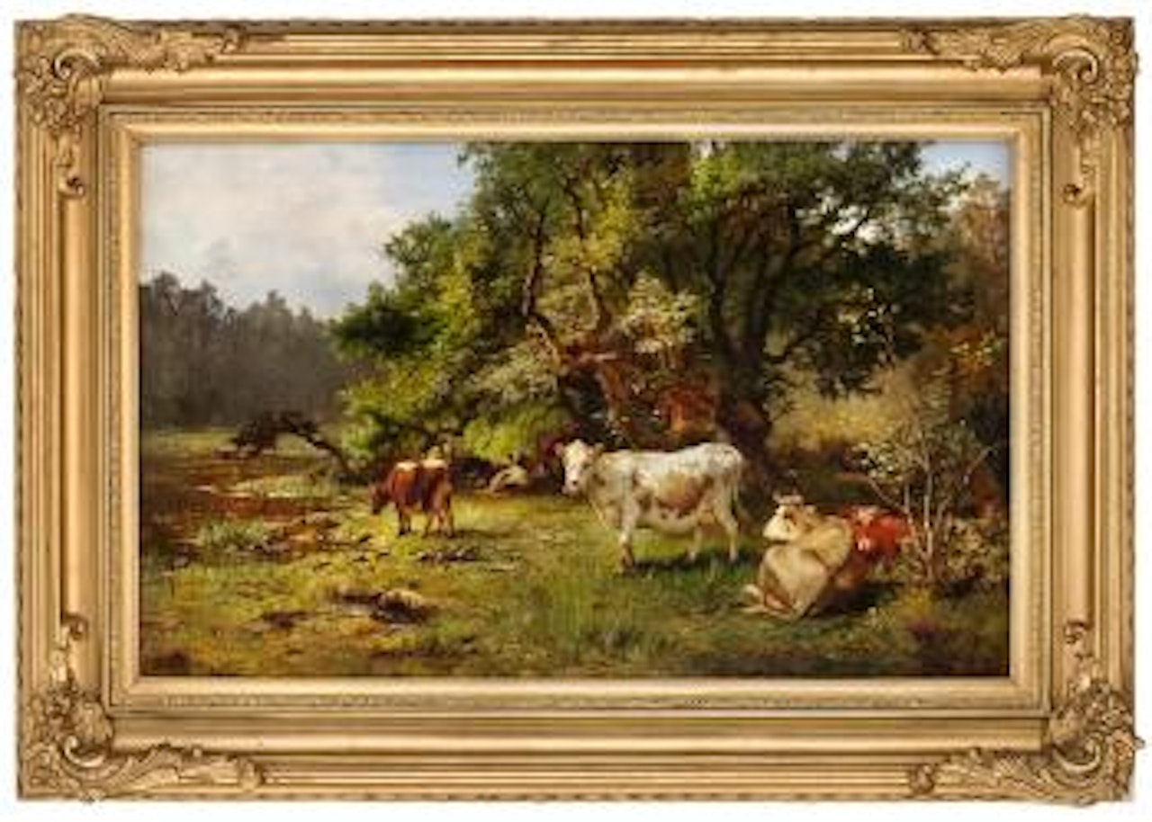 Kyr ved vanningssted by Anders Monsen Askevold