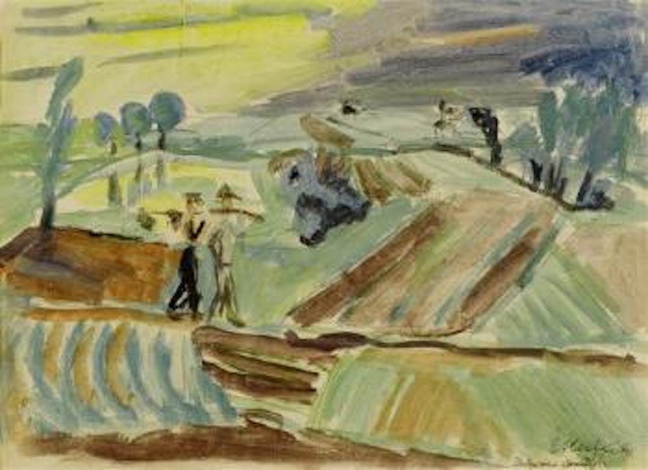 Belgische Landschaft by Erich Heckel