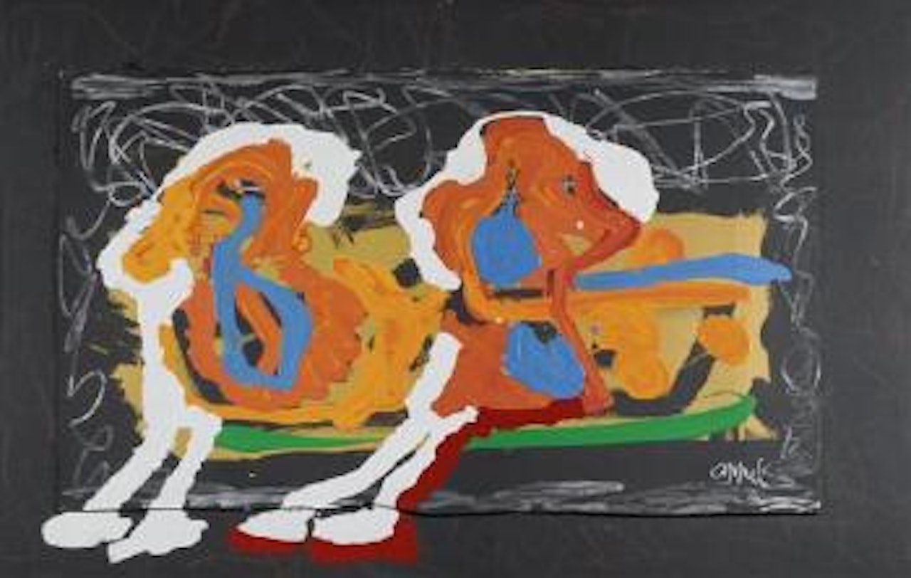 Two figures by Karel Appel