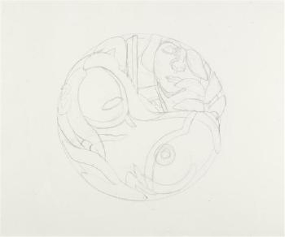 Drawing for nude tondo by Tom Wesselmann