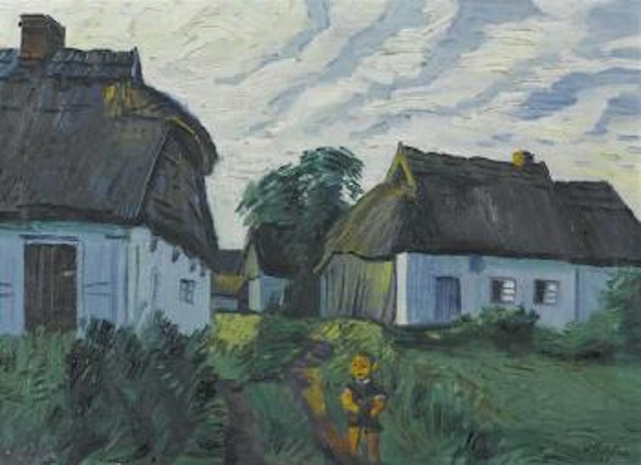 Pommersche Fischerkaten by Max Pechstein