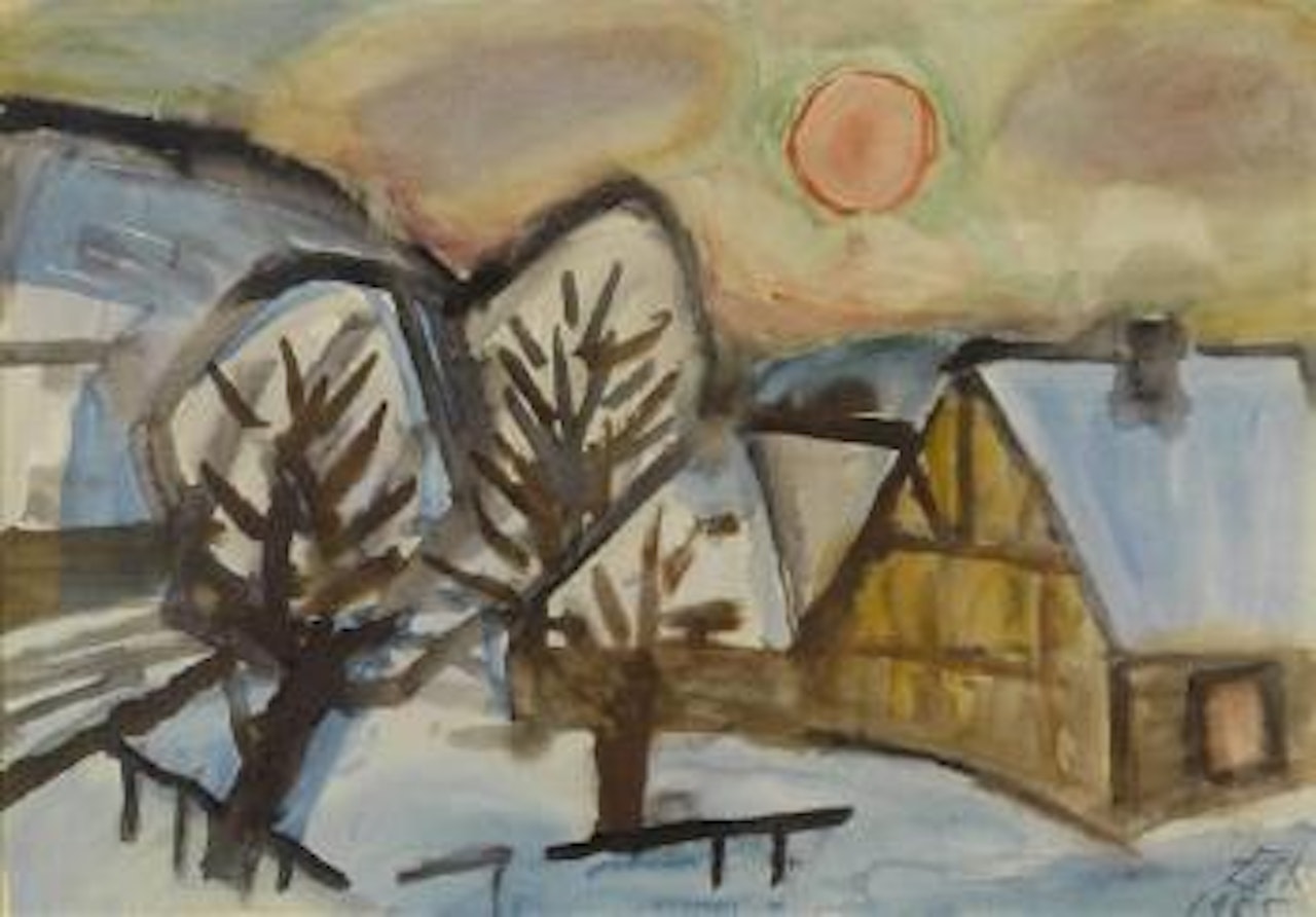 Dorf im Schnee by Otto Dix