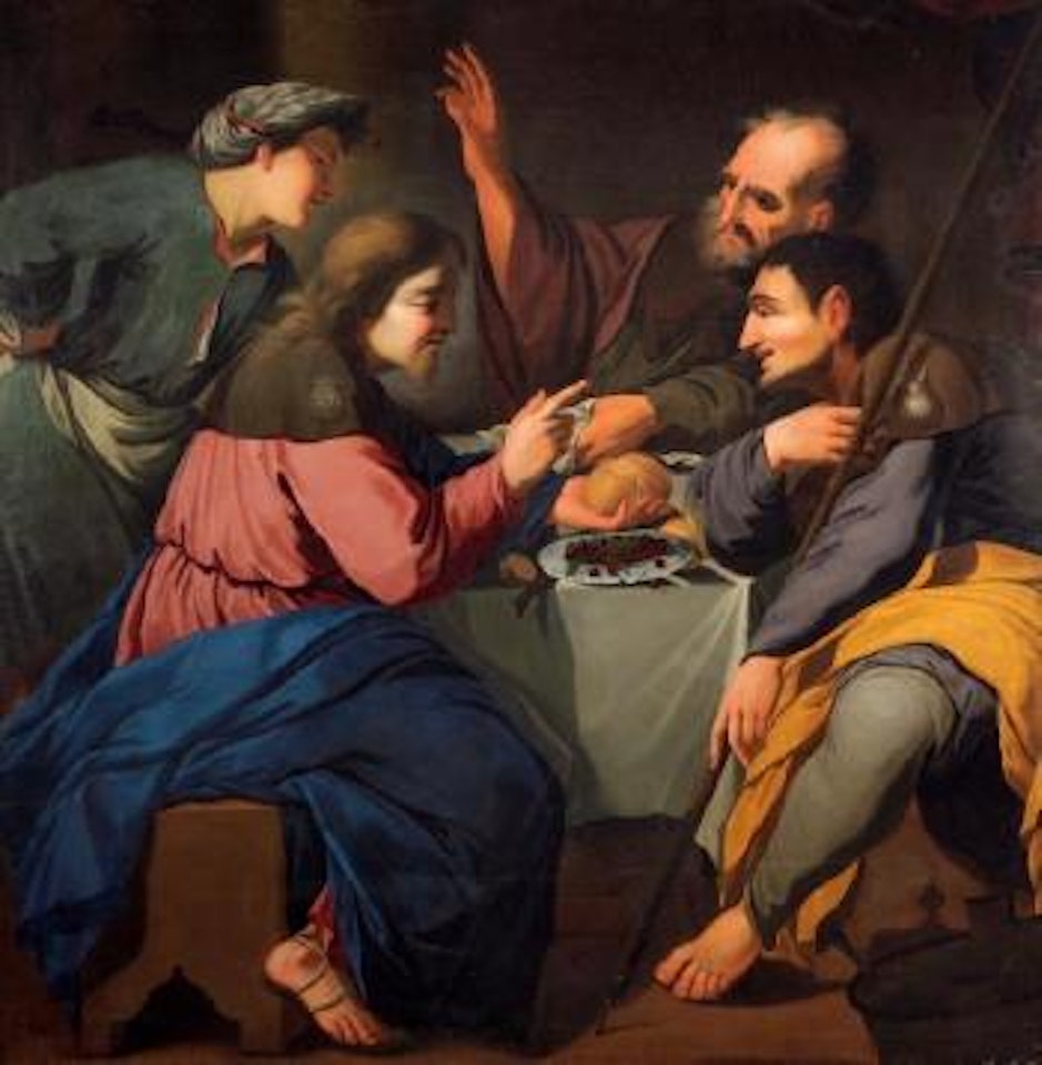 Les pèlerins d'Emmaüs by Jean Tassel