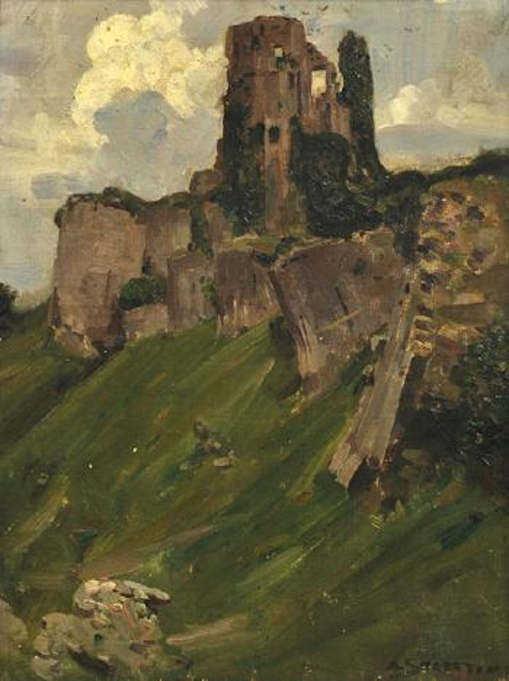 Corfe Castle by Arthur Ernest Streeton