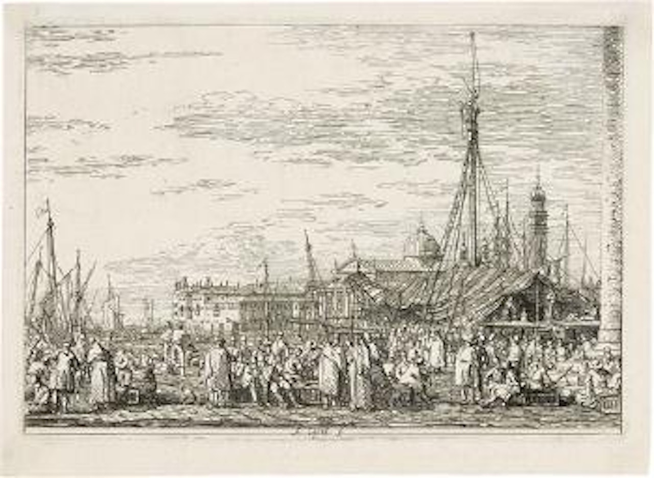 Il Mercato sul Molo by Canaletto