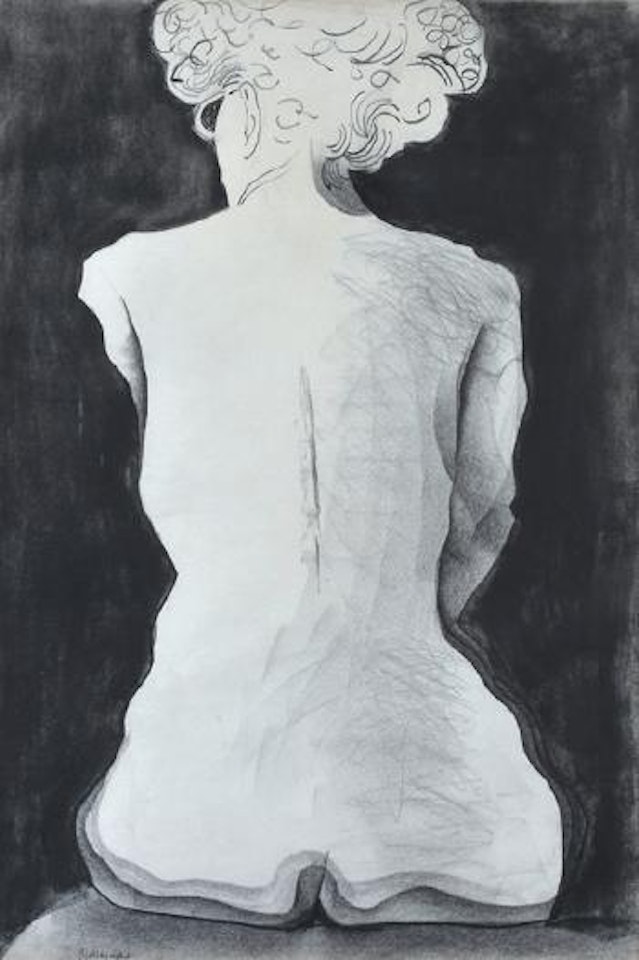 Seated nude by Charles Blackman