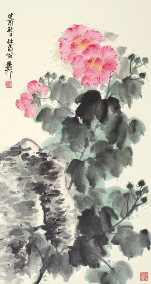 Hibiscus by Xie Zhiliu