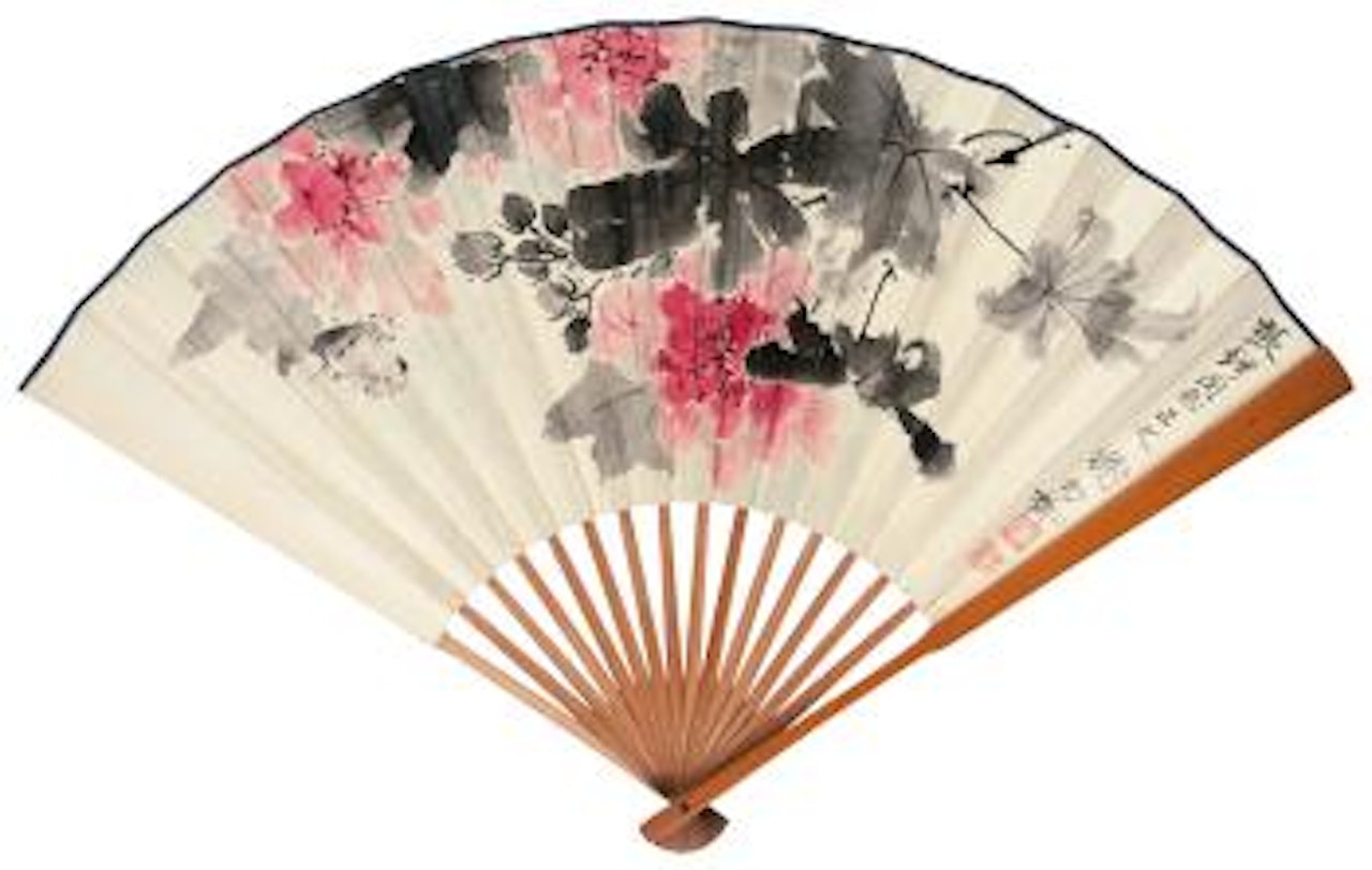 Hibiscus, Calligraphy by Xie Zhiliu