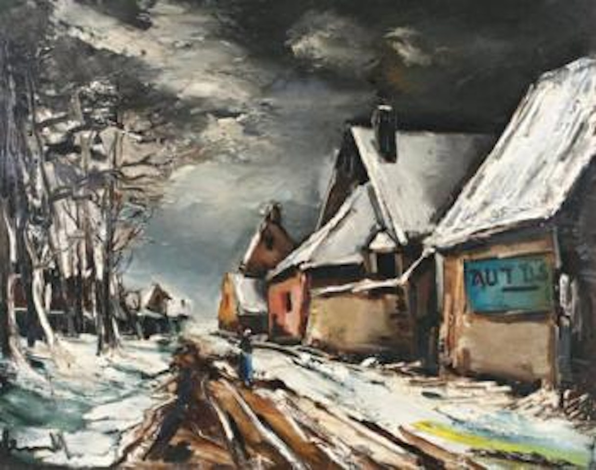 Rue de village sous la neige by Maurice de Vlaminck