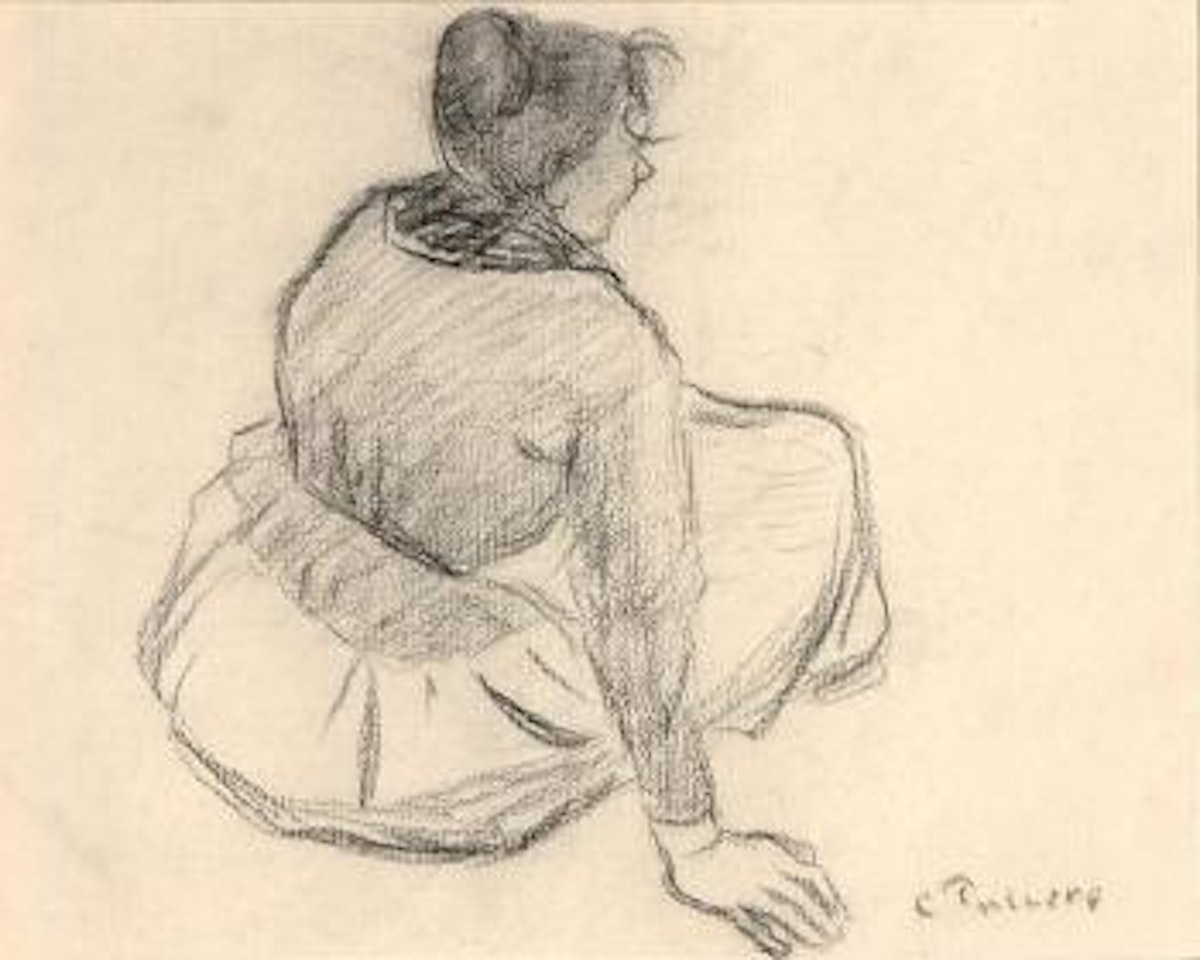 Femme assise by Camille Pissarro