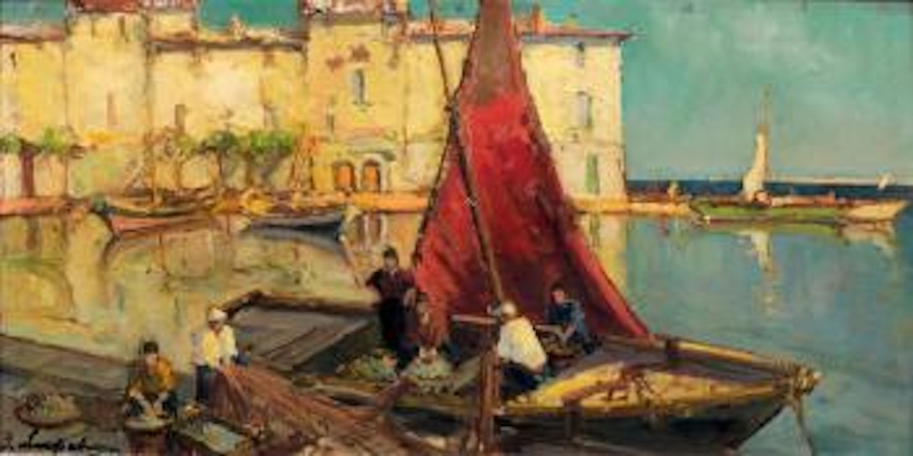 Les Martigues, le retour des pêcheurs by Georgij Aleksandrovic Lapschin