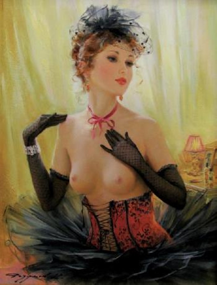 La danseuse au corset rouge by Constantin Razoumov