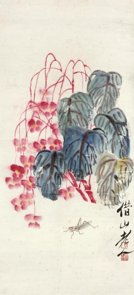 Begonia And Grasshopper by Qi Baishi