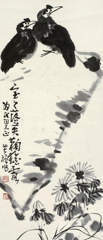 Birds And Chrysanthemum by Li Kuchan