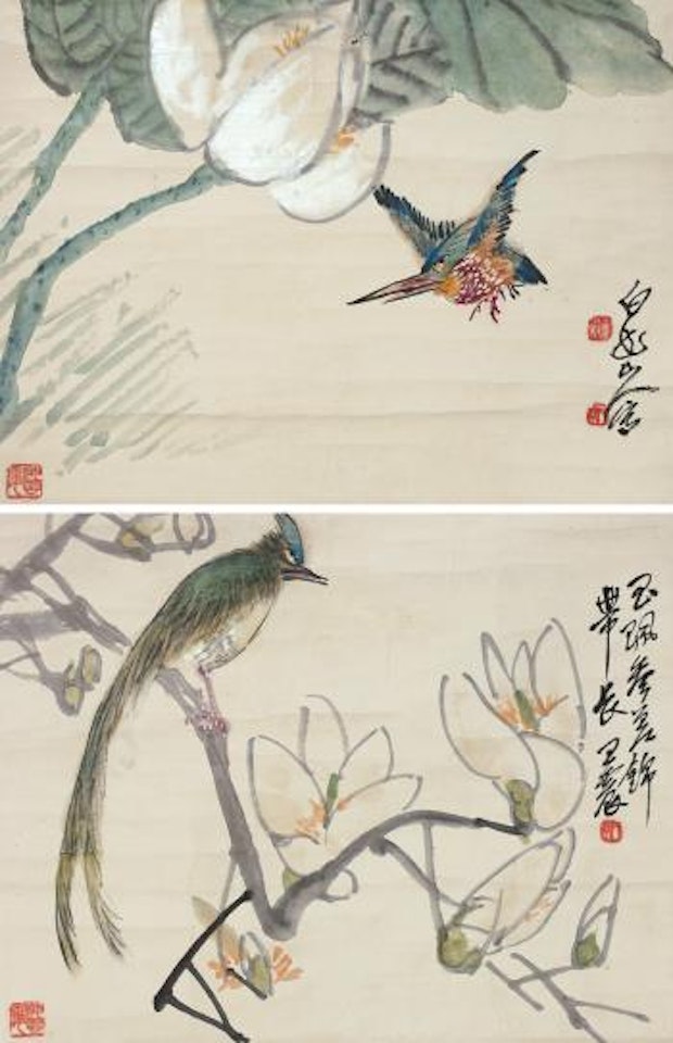 Birds And Flowers by Wang Zhen