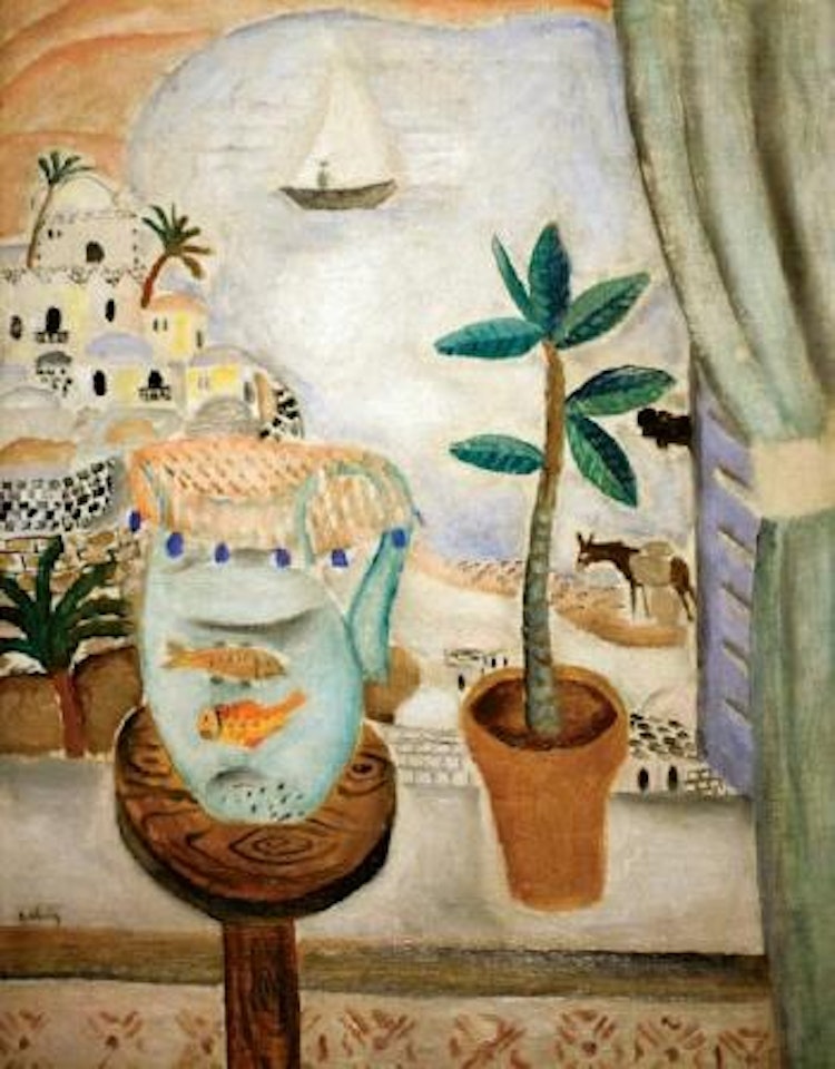 Poisson rouge devant ma fenêtre by Reuven Rubin