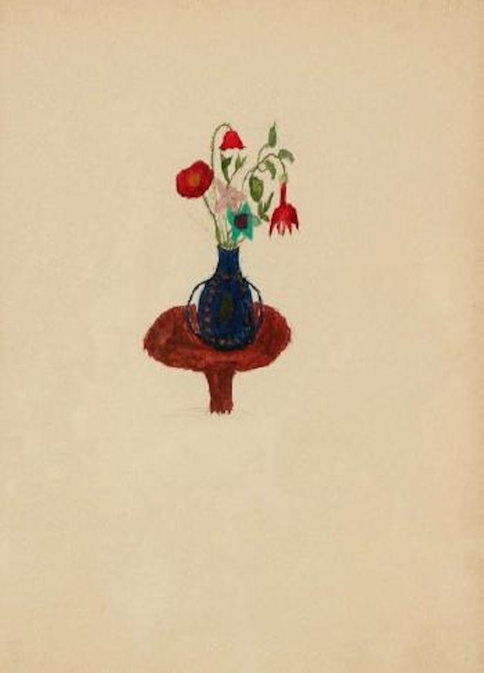 Bouquet de fleurs sur un guéridon by Marie Laurencin