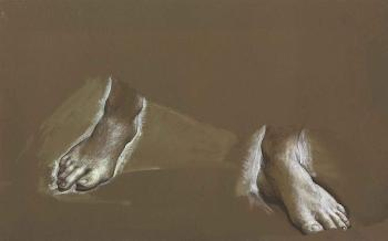 Study of feet for 'The Days of Creation' by Edward Coley Burne-Jones