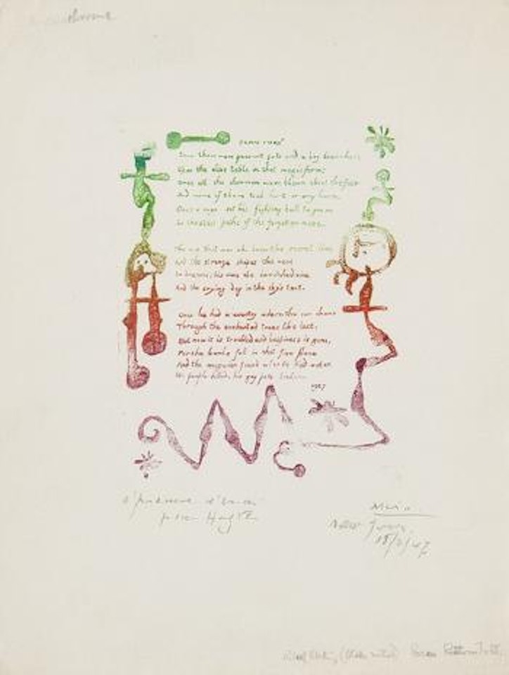 Untitled, from The Ruthven Todd portfolio by Joan Miró