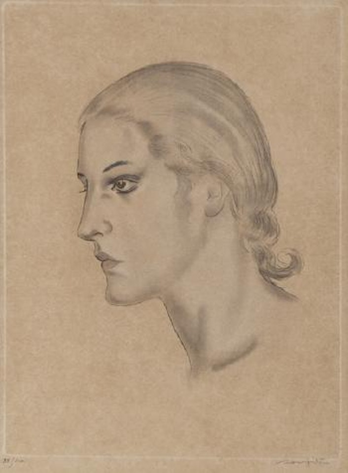 Profil de Jeune Femme by Leonard Tsuguharu Foujita