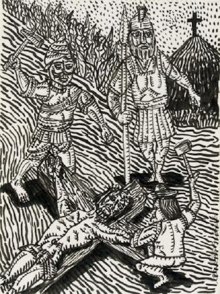 Le Plantage du Christ sur la Croix by Robert Combas