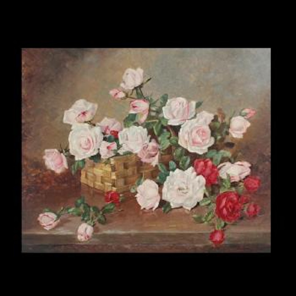 Basket of roses by Achille Laugé